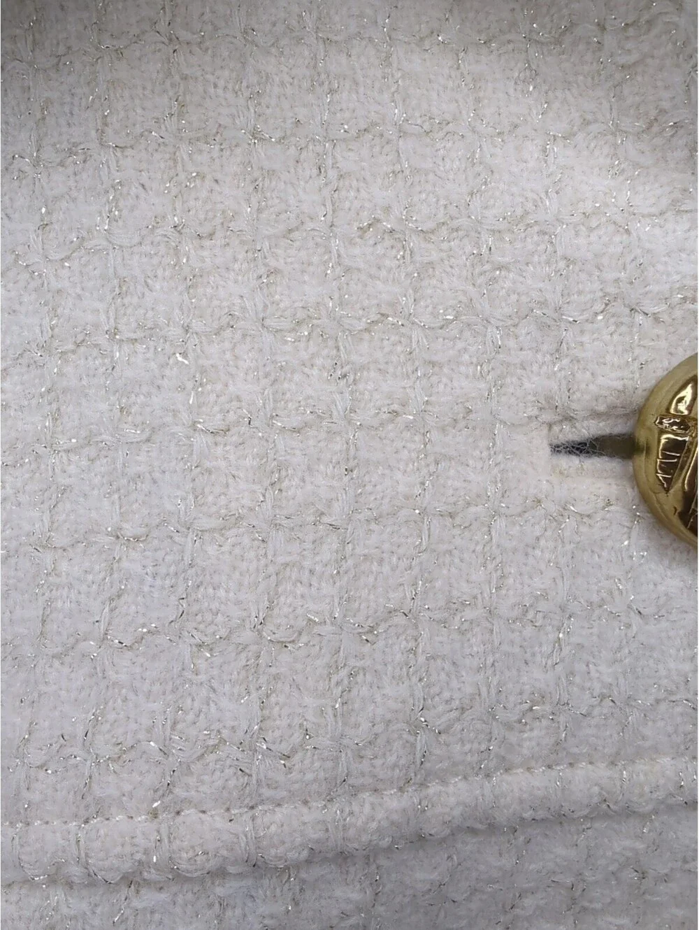 Juicy Couture Wool Coat Formal Jacket Fur Collar Cropped Sleeve White Car Small - Picture 8 of 9